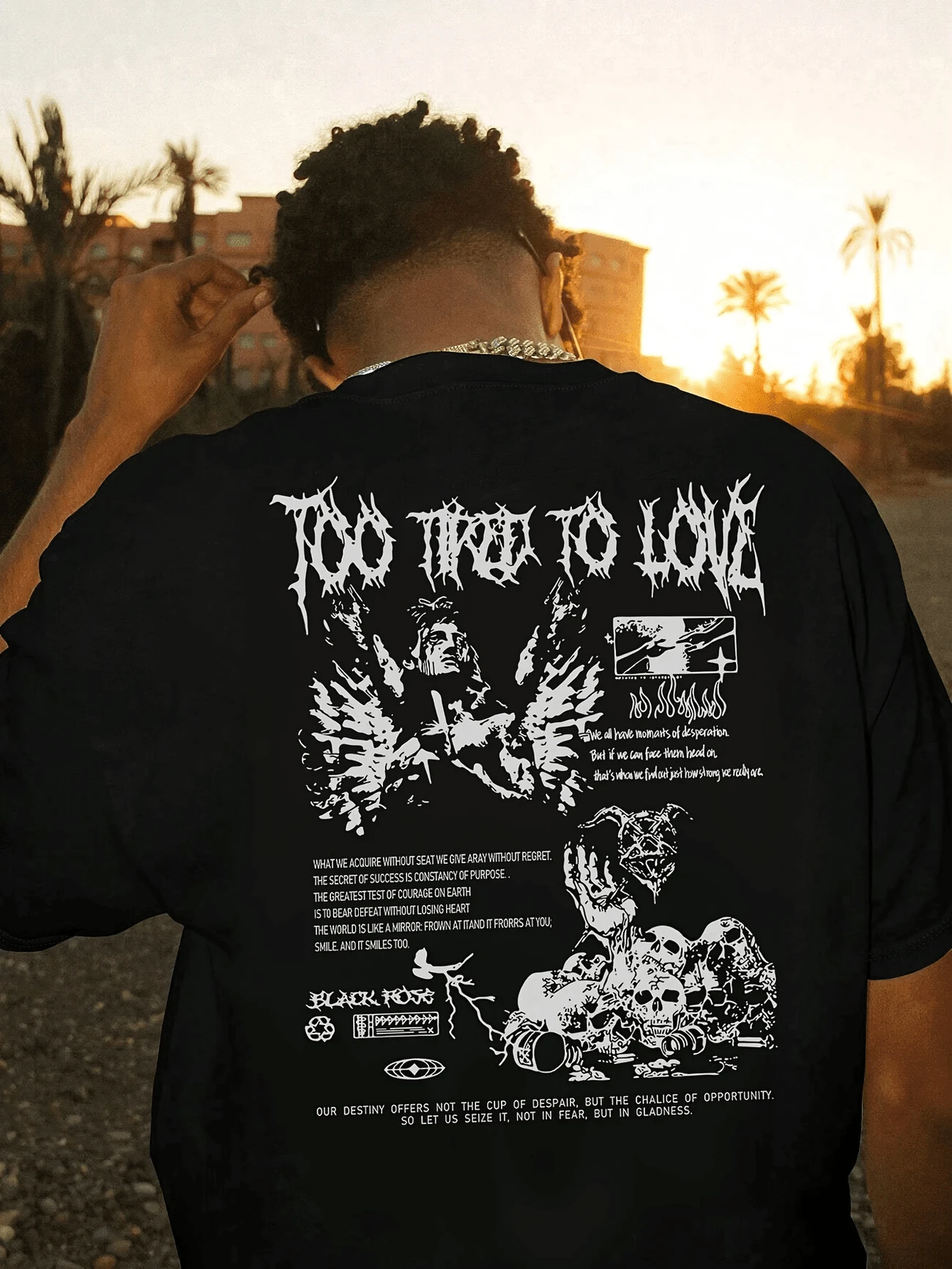 Too Love T-Shirt, Unisex Men's And Women's Blouse, 100% Cotton, Premium Top Streetwear, New Release, Immediate Shipping, Various Colors!! - 黑色 - 查看 1