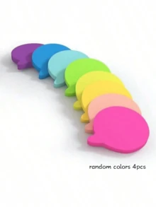 24/8/4片装 3x3英寸泡泡贴纸，超可爱亮色，强力粘性，易撕，文具用品 - 彩色 - 查看 10