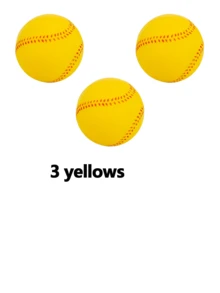 1/3pcs Soft PU Foam Baseball Grip Trainer Ball, Elastic Training Equipment, Fitness Baseball Grip Ball - Multicolor - View 11