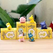 pokemon 6件套宝可梦瞌睡系列盲盒手办，可爱皮卡丘和毛绒玩偶，汽车/家居/办公室装饰，收藏级盲盒手办，节日礼物（包装随机） - 彩色 - 查看 4