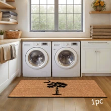 1 szt. Dywan z nadrukiem w kształcie drzewa kokosowego, mata z imitacji wełny – bardzo chłonna, łatwa do czyszczenia, odpowiednia do wystroju wnętrz, do domu, na farmę, do przedpokoju, do wnętrz, do kuchni, jadalni, małego biura/biura domowego, do zlewu, pralni, wycieraczki, maty kuchennej, maty antypoślizgowej - Wielokolorowe - Zobacz 16