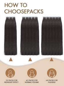 High-Quality Remy Tape In Human Hair Extensions 10pcs 12-22Inch Silky Straight | Invisible Seamless Double-Sided Skin Weft | Beginner-Friendly Easy To Wear & Reusable | Zero Shedding Long-Lasting | Portable Compact For Travel & Touch-Ups | Romantic Length & Volume | Must-Have Hairpieces For Cosplay Character Creation & Daily Fashion Looks