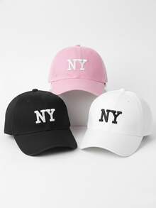 Bộ 3 mũ lưỡi trai thêu logo New York, mũ chống nắng, mũ tài xế xe tải, mũ đi biển, mũ câu cá, mũ dự tiệc, mũ chơi golf, mũ sinh nhật phong cách vintage, phù hợp cho nữ, mùa xuân/hè/thu/đông, cũng có thể dùng làm quà tặng ngày lễ cho bạn bè, dịp nghỉ mát, du lịch, lễ hội. - Đen + Trắng + Hồng - Xem 9