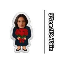 1 Personalized Pillow - Customized Face, Two Styles. Unique And Breathable, Suitable For Her, Him, It, Boyfriend, Girlfriend, Dad, Mom, Family, Friends, Anniversary, Mother's Day, Birthday, Valentine's Day, Christmas, Halloween, Graduation Ceremony, Father's Day, Wedding, Housewife, Sofa, Bed, Car, Tea Room, Bedroom, Bathroom, Living Room, Dining Room - Women's - View 14