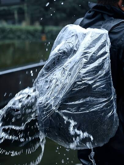 Transparent Disposable Outdoor Backpack Rain Cover, Shoulder Bag Dust Cover, Trolley Case Waterproof Cover. For Various Bag Types And Household Appliances. Compact And Portable, Ideal For Office, Outdoor, Travel, Camping, And Other Occasions. Makes A Great Gift For Family, Friends, And Colleagues