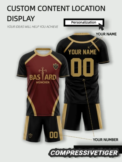 2 st anpassade blå lås anime "Bastard!! München" fotbollsträningsdräkt, anime fotbollströja, Caesar cosplay t-shirt, anime present, lämplig för män och kvinnor, alla hjärtans dag present, tryckt design