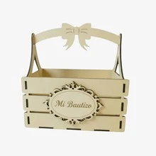 8 MDF Wooden Napkin Rings For Baptism / Laser Engraving / Beautiful Gift For Souvenirs - My Baptism - View 1