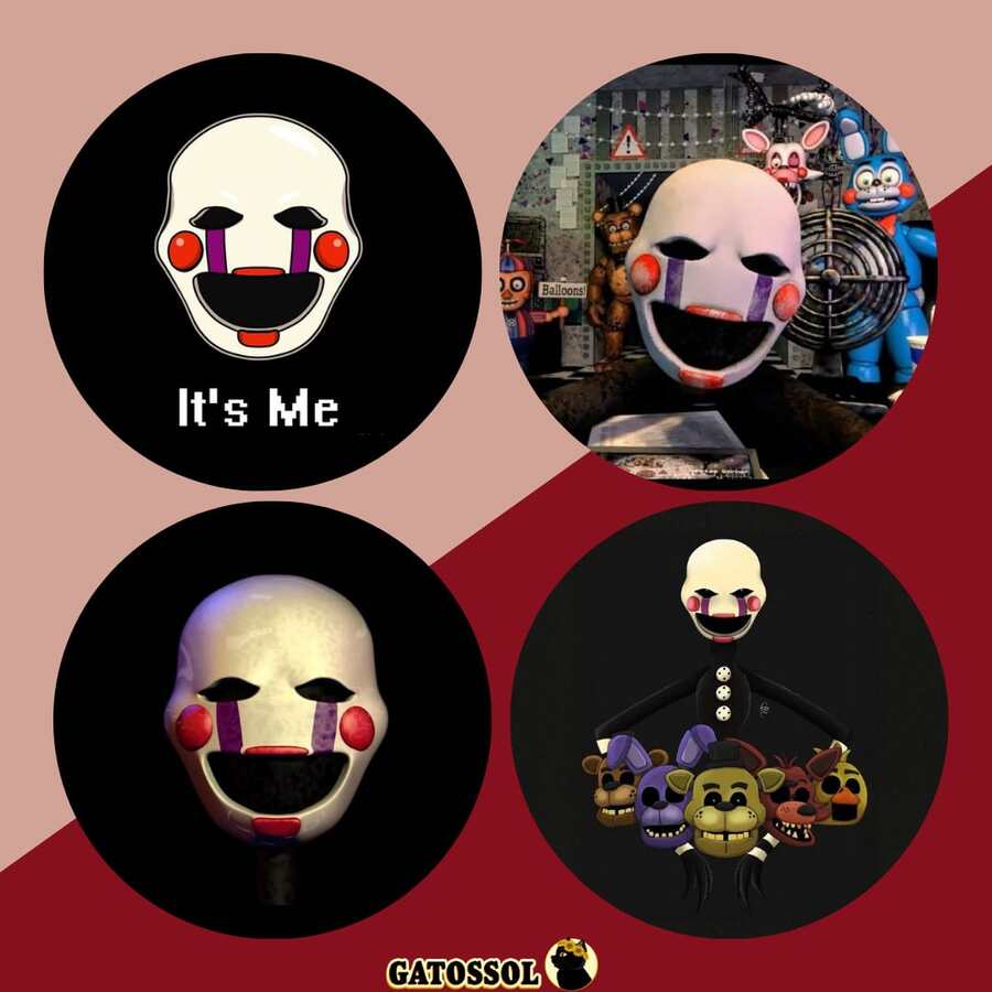 KIT With 4 FNAF Buttons - Buttons Buttons 4.5CM Brooch Anime GAME - Otaku Nerd Geek Button - Button - Button - Brooches - Button - Buttons - Butom - Botoms - Pin - Pins - Button - Bottom - Button Buttons - KIT 15 - View 1