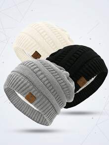 1/Multiple Pcs Women's Korean Style Casual Knit Hat, Beanie, Suitable For Autumn/Winter Daily Use - Style E - View 20