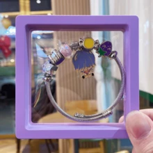 K-POP Demon Hunter Charm Bracelet - With Anime Character Pendant, Cute Cartoon Gift For Women, Comes With Purple Display Box (Multiple Designs) - Multicolor - View 6