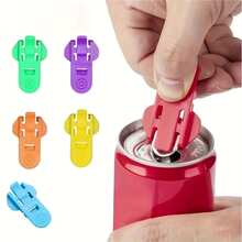 6件套可重复使用塑料啤酒罐开瓶器，易握家用开瓶器 - 彩色 - 查看 4