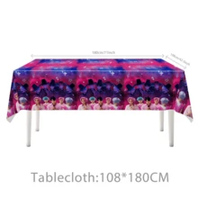 180x108cm KPOP Hunter Anime Party Tablecloth - Large Birthday Dining Tablecloth, Cute Cartoon Stage & Music Theme Design, Suitable For Teen Party Decoration (Multiple Styles) - Multicolor - View 11