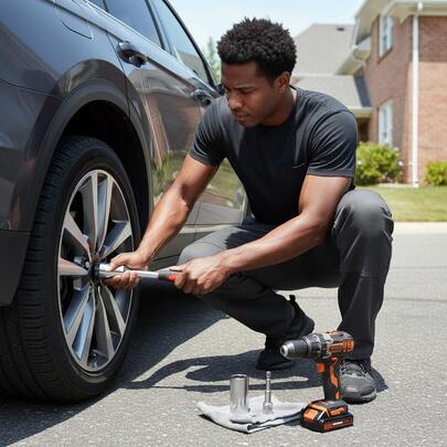 通用套筒扳手工具套装 7-19mm 套筒扳手套装，带 3/8 棘轮扳手和电钻适配器，适合 DIY 爱好者、丈夫、男友、父亲、女性的礼物（银色）