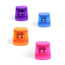 Sacapuntas Escolar Multifuncional de Alta Calidad, Diseño Compacto, Ergonómico y Resistente,  y Fácil de Usar, Ideal para Niños, Estudiantes y Adultos, Perfecto para Uso Diario en Escuela, Oficina o Hogar, Compatible con Lápices Escolares, de Dibujo y Artísticos, Práctico, Ligero y Portátil, Disponible en 4 Colores Diferentes para Elegir - Multicolor - Ver 2