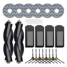 Bộ phụ kiện thay thế đầy đủ 28 chi tiết cho máy hút bụi robot Ecovac S Deebot X1 Omni/T10 Omni/TURBO - 2 chổi chính, 4 bộ lọc HEPA, 8 chổi cạnh, 6 cây lau nhà, 1 dụng cụ vệ sinh - Bảo trì toàn diện cho máy hút bụi robot. - Nhiều màu - Xem 11