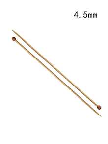 2 kim đan một đầu bằng tre, dài 35cm - Đầu thẳng, thích hợp cho người mới bắt đầu và các dự án sợi cồng kềnh - Màu cacbon hóa - Xem 12