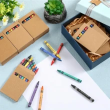 5 Boxes [40pcs] Creative Mini Short 8-Color Wax Crayons, Boxed Colored Pencils, Art Drawing Colored Pens, Suitable For Student Back To School Prizes & Gifts - Multicolor - View 8