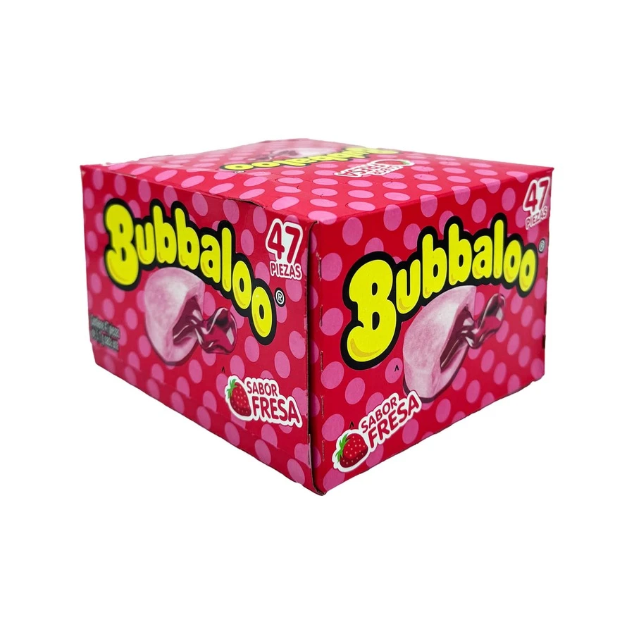 Ricolino Bubbalo Sabor Fresa Strawberry Flavored Gum 47 Pieces Mexican Candy Dulces Mexicanos Sweet Chewy Snack Bonbon Juicy - Strawberry - 查看 1