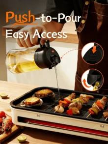 1pc Multi-Purpose High Capacity PP Oil Sprayer Bottle, With Measurement Scale, Convenient Quantity Control. In Cold Winters, Cooking Oil May Solidify And Affect Spraying Effect, You Can Try Pressing A Few Times. - Multicolor - View 2