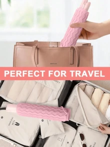 1 件装硅胶隔热垫 - 二合一直板夹和卷发棒收纳袋 - 美发工具旅行包 - 保护表面免受热损伤（黑色）