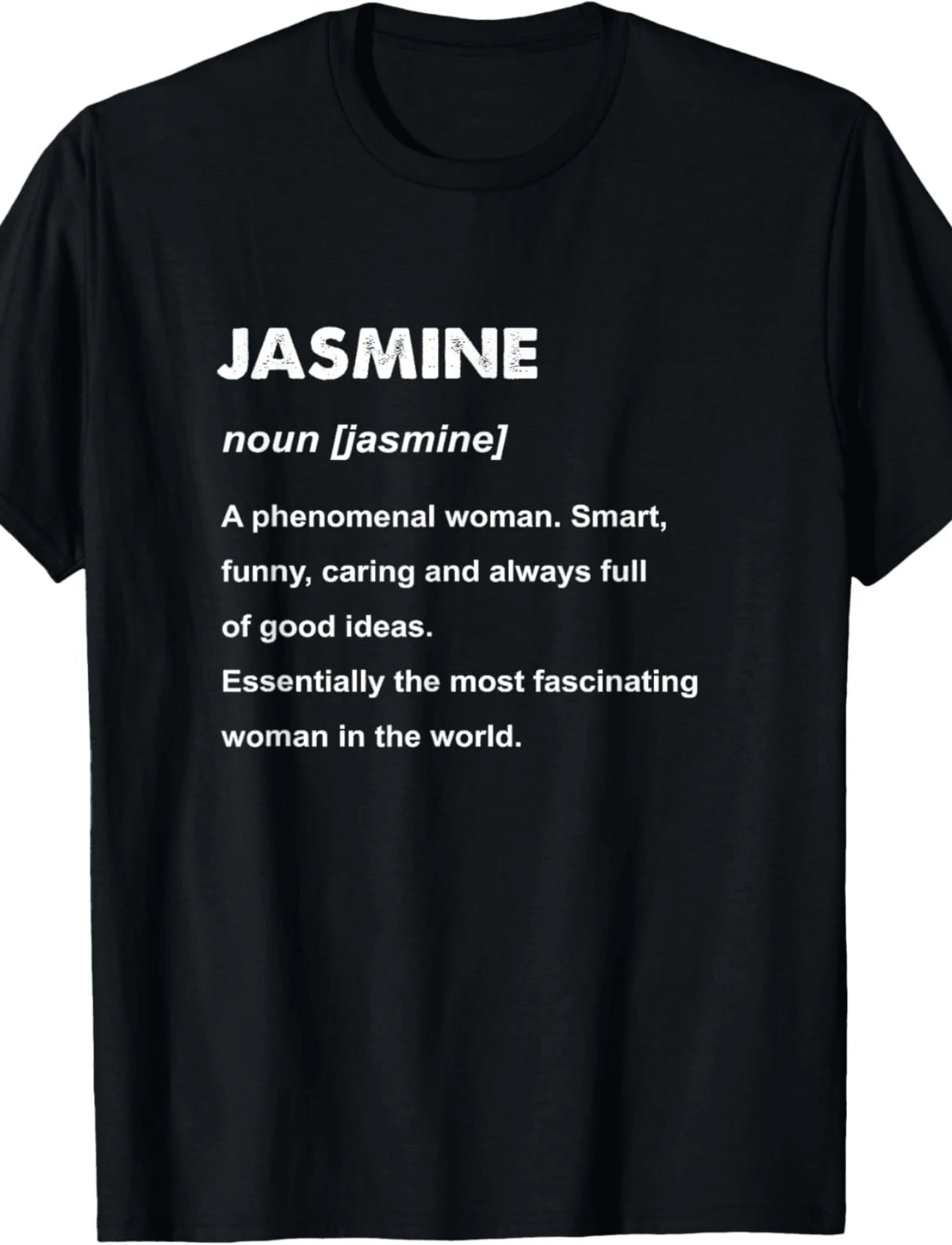 Jasmine Name T-Shirt - Negro - Ver 1