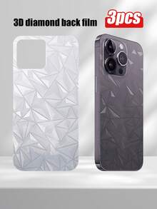 3pcs 3D Diamond Effect Screen Protector, Anti-Scratch, Suitable For IPhone 16/16Pro/16Plus/16Promax /15 /15 Plus /15 Pro /15 Pro Max, Tempered Glass Suitable For IPhone 14 /14 Plus / 14 Pro /14 Pro Max/ 13 Mini/13/ 13 Pro / 13 Pro Max/12 Mini / 12/ 12 Pro/12 Pro Max - Clear - View 19