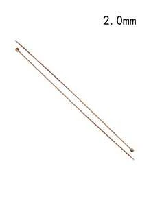 2 kim đan một đầu bằng tre, dài 35cm - Đầu thẳng, thích hợp cho người mới bắt đầu và các dự án sợi cồng kềnh - Màu cacbon hóa - Xem 14