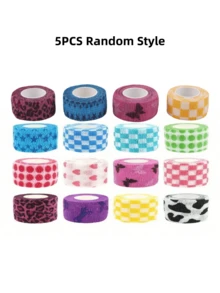 12/5/3/1pc Tattoo Machine Bandage Set, Soft Breathable Non-Woven Elastic Self-Adhesive Bandage, Secure Grip Tattoo Supplies