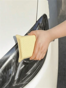 1pc High Quality Multi-Functional Car Wash Sponge Block, Non-Woven Double-Sided Plush Sponge Block, Suitable For Car Glass Cleaning, Defogging, Waxing, Car Washing, Interior Cleaning - Multicolor - View 5