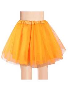 1pc 4-Layer Tulle Tutu Skirt, Princess Puff Skirt For Cosplay, Birthday Party