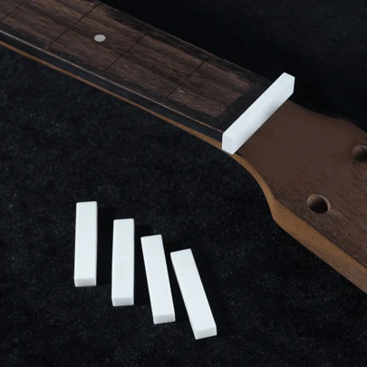 OUMINGYQ Selle et chevalet de guitare, selle de guitare en os, chevalet de guitare classique et folk, sillet et selle de guitare