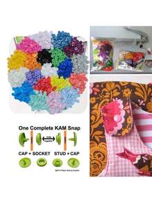 290 Sets, 240/150/50/1, 24 Colors, Glossy Round Plastic T5 Snap Buttons, Perforated Buttons, Seamless Buttons, Suitable For Handmade Clothing, Maternity Pads, Fabrics And DIY Gifts, Clothing Sewing, Wearable Bags, Christmas Home Decor - Multicolor - View 11