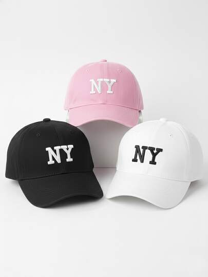 3顶刺绣纽约棒球帽，男女通用遮阳帽，卡车司机帽，沙滩帽，钓鱼帽，派对趣味高尔夫乡村生日复古礼帽，适合男女佩戴，春夏秋冬四季皆宜，也可作为节日礼物送给朋友。