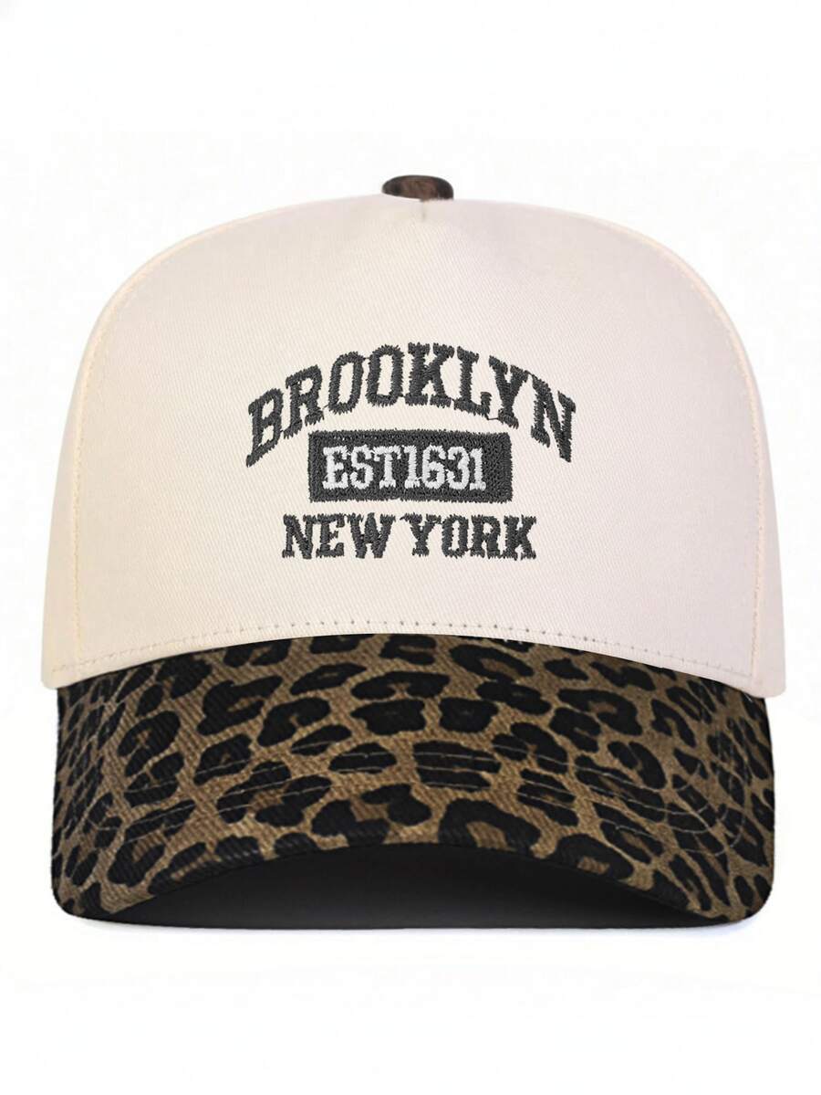 BONNY BOOM 1顶绣有“BROOKLYN EST1631 NEW YORK”字样的男女通用遮阳帽、卡车帽、沙滩帽、钓鱼帽，白色和粉色，适合派对、高尔夫、乡村、生日、复古等各种场合，四季皆宜，也是送给朋友的绝佳节日礼物。