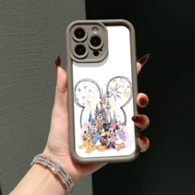 Disney Mickey Mouse Patterned Phone Case With Colorful Balloons And A Castle Design. Compatible With IPhone 17, 16, 15, 14, 13, 12, And 11 Pro Models. Made Of Durable TPU Material With Shockproof Protection. Perfect Gift For Family And Friends On Birthdays, Holidays, Or Special Occasions Like Valentine's Day. - 粉色 - 查看 5