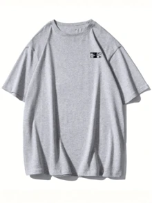 Too Love T-Shirt, Unisex Men's And Women's Blouse, 100% Cotton, Premium Top Streetwear, New Release, Immediate Shipping, Various Colors!! - 灰色 - 查看 2