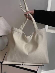 Personalized Corduroy Tote Bag, Customized Bridesmaid Gift With Zipper, Christmas Gift, Travel Letter Combination Bag, Personalized Corduroy Tote Bag, Adding Unique Charm To Your Special Moments! This Tote Bag Is Made Of Soft And Comfortable Corduroy Fabric, With A Fine Texture And High-Quality Feel, Suitable For Daily Use Or As A Thoughtful Gift. - Item 9 - View 10