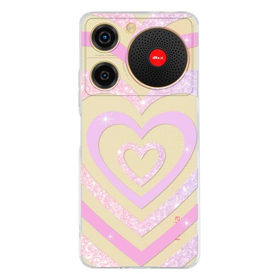 INSTACASE Compatible Case For Nubia Heart Glitter Valentine's Day Case For Women, Shockproof TPU Case.