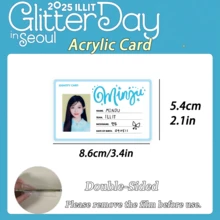 Ill-IT 卡、身份证、Glitterday 周边卡、Kpop 粉丝周边商品、元熙、Iroha、Moka、珉周卡、卡片、收藏卡、蓝白卡片、可收纳于卡套、生日礼物、派对礼品 - 彩色 - 查看 5