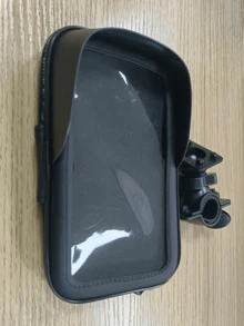 1个自行车/摩托车手机支架包 | 防水、防尘、ABS手柄安装、可拆卸设计、导航支架包、触屏导航手机包