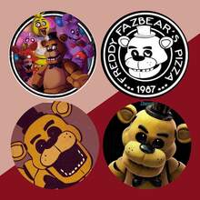 KIT With 4 FNAF Buttons - Buttons Buttons 4.5CM Brooch Anime GAME - Otaku Nerd Geek Button - Button - Button - Brooches - Button - Buttons - Butom - Botoms - Pin - Pins - Button - Bottom - Button Buttons - KIT 04 - View 3