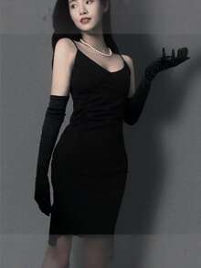 1 Pair Extended Satin Elastic Gloves, Retro Party Women's Fashion Long Gloves, Cosplay Party Wedding Gloves