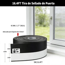 KOKILA 1 Roll 5 Meters Door Seal Strips, Door Dust Guard, Door Crack Weather Stripping, Self-Adhesive Wear-Resistant Windproof Strips, Used For Sealing Door Cracks, Sound Insulation And Anti-Collision, Wind And Rain Protection, Waterproof And Insect Repellent (Three Colors Available) - 深灰色 - 查看 2