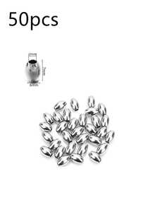 20-50pcs/Pack Stainless Steel Rice Beads, Tarnish Resistant Genuine Gold Plated Oval Loose Beads For DIY Jewelry Making - Rice Beads - View 16