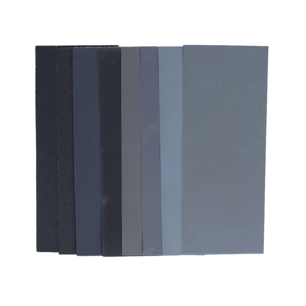 Papel de lija agua/seco 14pcs, para pulir madera/metal, granos 120#-3000#, uso dual húmedo/seco, efecto lijado excelente, aplicación amplia, material resina premium, duradero y eficiente, tamaño pequeño y peso ligero, fácil almacenar y transportar para trabajo. - Negro - Ver 1