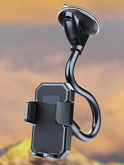 360° Adjustable Retractable Car Phone Holder, Strong Suction Cup Mount, Multifunctional Dashboard Suction Cup Phone Holder, Automatic Locking For Driving, ABS Material, Optional Wall-Mounted Installation, Car Accessories | Fashionable Car Decor | Flexible Phone Holder, Car Supplies, Car Interior Accessories