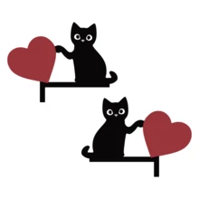 1pc 2D Flat Cute Black Cat Door Decor - Valentine's Day Wedding Home Decoration, Wooden Door Hanging, Easy To Hang On Door Frame, Suitable For Living Room, Party, Spring Decor - Perfect Gift For Cat Lovers, Modern Design, Reusable Pet Decoration - Multicolor - View 11