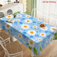 1/20 piezas Mantel con estampado de margaritas y flores azules, estilo primaveral, adecuado para picnic, camping, boda, cumpleaños, decoración de bufé y decoración del hogar - Multicolor - Ver 14