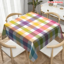 1/20 buc față de masă model carouri multicolor aspect bumbac poliester material fabricat la mașină perfect pentru picnicuri camping nunți zile de naștere restaurante bufeturi de primăvară decorațiuni interioare - Multicolor - Vizualizare 11
