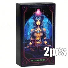 Neon Tarot Card Game Board Game, Ages 14+, Divination Wand, Elegant Tarot Cards, Alice, Witchcraft Supplies, Tabletop Game - Multicolor - View 10